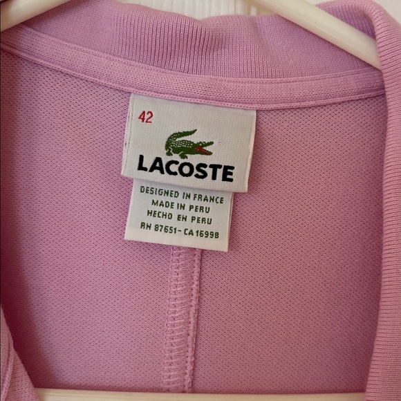 Lacoste Light Pink Polo Dress sz 42 (Large) - Picture 3 of 4